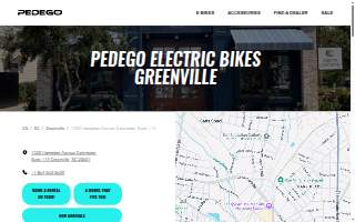 Pedego Electric Bikes Greenville website