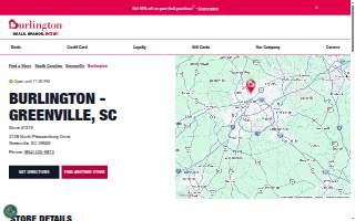 Burlington of Greenville website