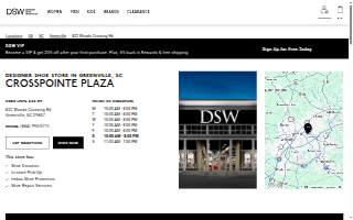 DSW Designer Shoe Warehouse of Greenville website