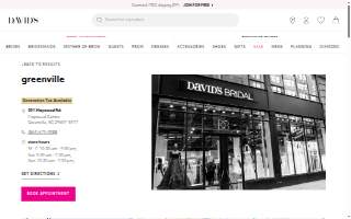 David's Bridal Greenville SC website