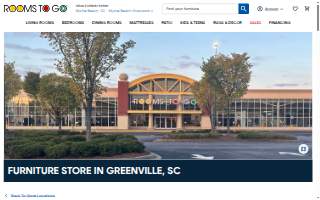 Rooms To Go of Greenville website