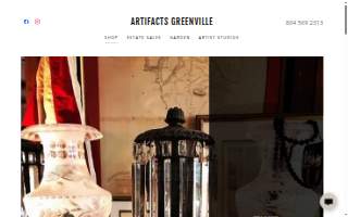 Artifacts Greenville website