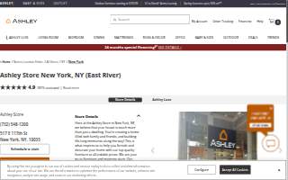 Ashley Store of New York website