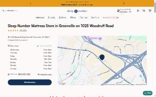 Sleep Number of Greenville website