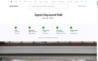 Apple Haywood Mall website