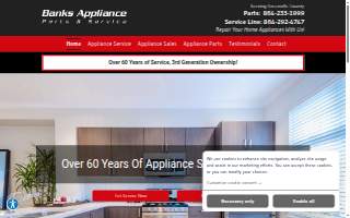 Banks Appliance Parts & Service website