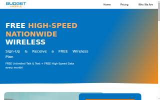 Budget Mobile website