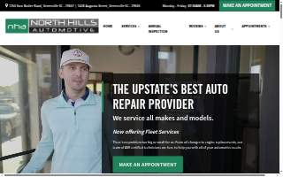 North Hills Automotive Augusta Street website