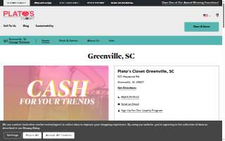 Plato's Closet Greenville website