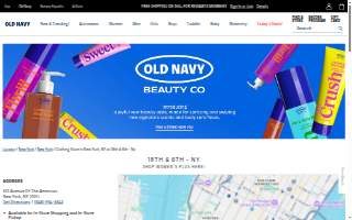 Old Navy of New York website