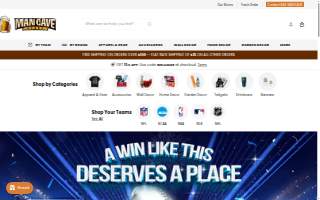 Man Cave Store website