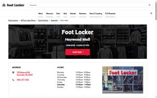Foot Locker of Greenville website