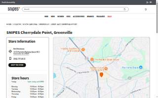 Snipes of Greenville website