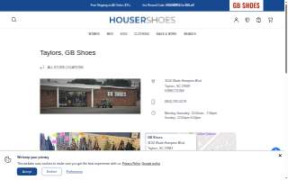 GB Shoes of Taylors website