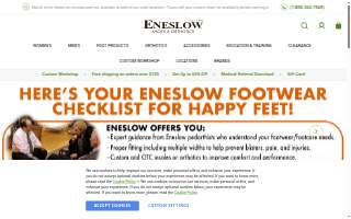 Eneslow Shoes & Orthotics website