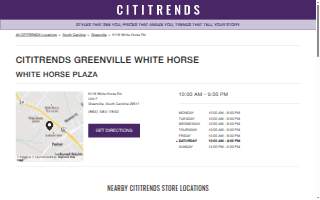 Citi Trends of Greenville website