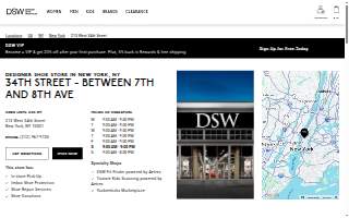 DSW Designer Shoe Warehouse of New York website