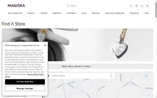 Pandora Jewelry of Greenville website