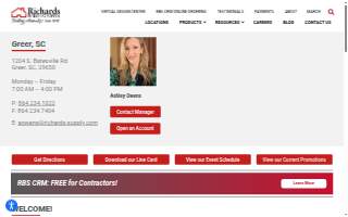 Richards Building Supply of Greer website