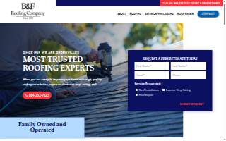 B & F Roofing Co Inc website