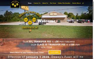 Dewey's Pawn Shop website