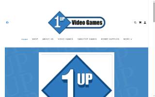 1Up Video Games website