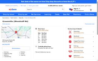 PetSmart of Greenville website