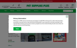 Pet Supplies Plus University Square website