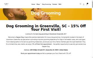 Dapper Dog of Greenville website