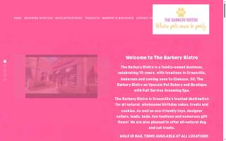 The Barkery Bistro, Pet Bakery & Grooming Salon website