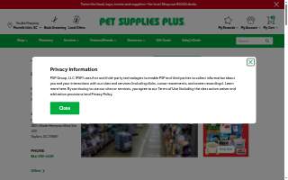 Pet Supplies Plus Taylors website