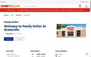 Family Dollar of Greenville website