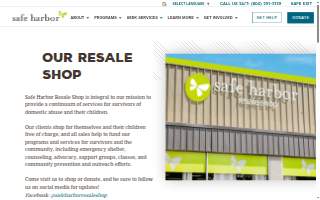Safe Harbor Resale Shop website