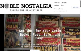 Noble Nostalgia Comics - Sell or Consign - Appointment Only website
