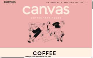 Canvas Coffee + Art House website