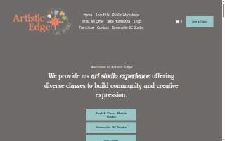 Artistic Edge Art Studio website