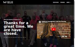 Craft Axe Throwing of Greenville website