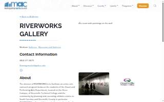 RIVERWORKS Gallery website