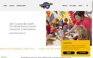 Yellowbobbypins Art Camp website