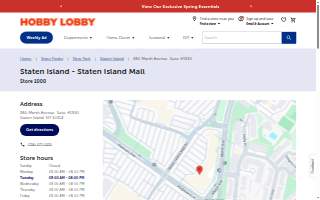 Hobby Lobby of Staten Island website