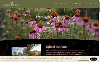 Sassafrass Flower Farm website
