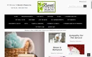 Barrett's Flowers website