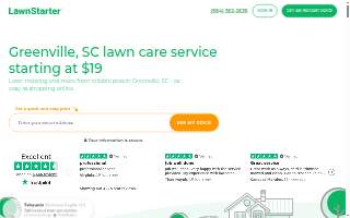 LawnStarter Lawn Care Service of Greenville website