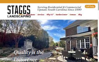 Staggs Landscaping website