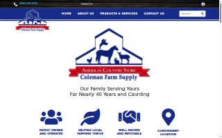 Coleman Farm Supply website