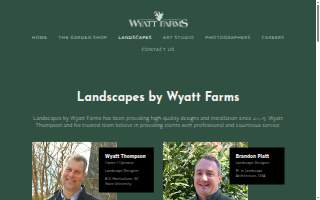 Landscapes by Wyatt Farms website