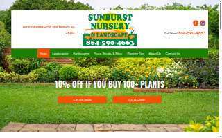 Sunburst Nursery & Landscape website