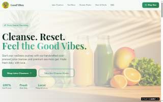 Good Vibes Juice Bar website