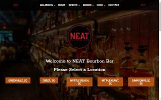 Neat Bourbon Bar website