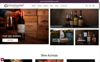 Continental Wine & Spirits website